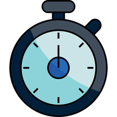 Flat Style Soccer Stopwatch Icon
