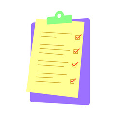 Clipboard with Checklist and Check Marks Illustration