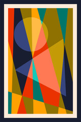 Abstract Geometric Texture Optical Illusion Strip Wall Art Vector Decoration Pattern 