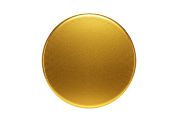 Isolated Glittering Gold Circle a Celebratory Shiny Metallic Element