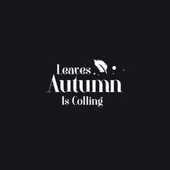 Hand-drawn autumn leaves collection and Autumn vector T-shirt design