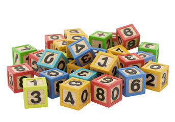 Stack of Wooden Alphabet Blocks Educational Toy Colorful Letters 3D