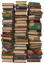 Stack of Aged Books Pile Vintage Literature Education Background
