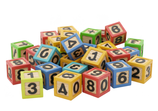 Stack of Wooden Alphabet Blocks Educational Toy Colorful Letters 3D