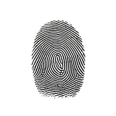 Unique Fingerprint Scan Identity Authentication Security Illustration