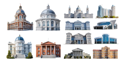 Various Architectural Styles of Buildings