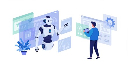 Human and Robot Collaboration Interface Design and Artificial Intelligence Integration