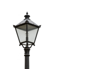 Isolated Lamppost Transparent Background Street Light Vintage Night