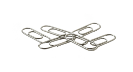 Isolated Metallic Silver Chain Links Strong Steel Connection