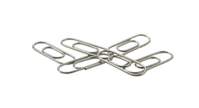 Isolated Metallic Silver Chain Links Strong Steel Connection