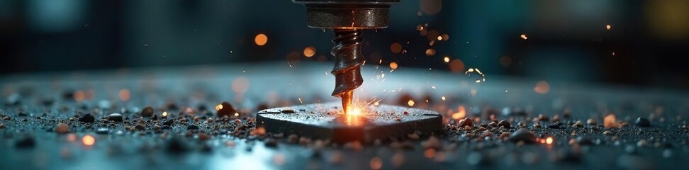 Precision Drilling Powerful Drill Bit Securely Machining Steel Workpiece