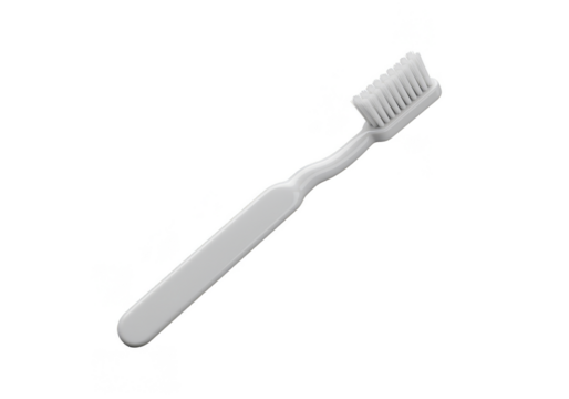 White Toothbrush Dental Hygiene 3d Render Illustration Isolated