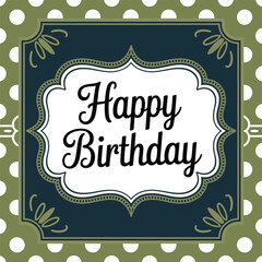 Elegant happy birthday greeting card celebration