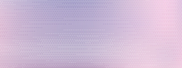 Abstract background with pixel texture and retro computer frame. Gradation of pink to lavender tones. Digital pattern with halftone geometry. Vector illustration.