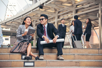 Business strategy team report chart, graph, infographic data analyze financial report plan. Hands team partner planning marketing finance statistics sale report with excel spreadsheet accountting