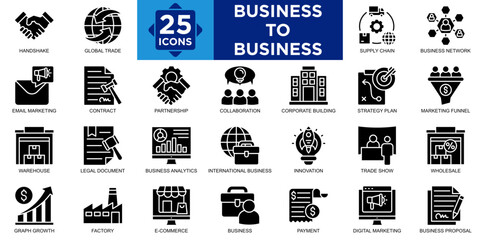 business to business, teamwork, meeting, corporate, team, business icon set. Outline icons collection. Simple vector illustration