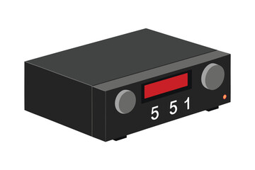 Fototapeta premium a 5 1 surround sound receiver on white background