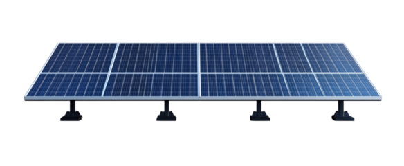 Solar panel array on a stand