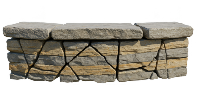 Isolated Stone Wall Texture Background Gray Pattern Abstract Material - Powered by Adobe