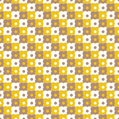 A swatch of the cute flower background tile texture is available in gold, white, yellow. / 可愛いお花の背景素材 タイルテクスチャ スウォッチ対応 金 白 黄色
