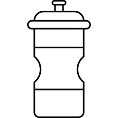 Flat Style Soccer Water Thermos Illustration
