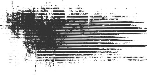 Abstract Black and White Distressed Horizontal Stripes Grunge Texture Background Design Element Graphic Overlay
