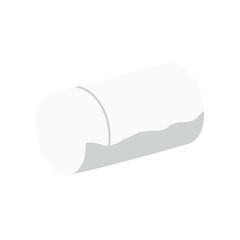 Isolated white gauze roll on White Background in minimalistic style