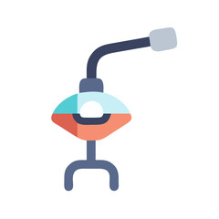 Stylized table lamp icon illustration on White Background