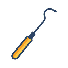 Dental pick on White Background displaying dental hygiene tool