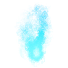 Blue Smoke Effect with Transparent Background
