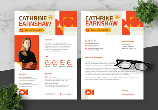 Orange And Brown Resume And Cover Letter