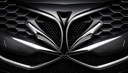 Closeup Of Modern Car Front Grill Design