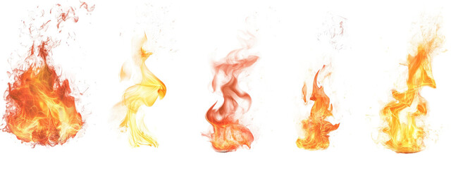 Abstract fire shapes