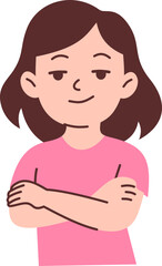 Smirking Woman With Crossed Arms
