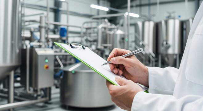 Quality control inspection in food processing plant