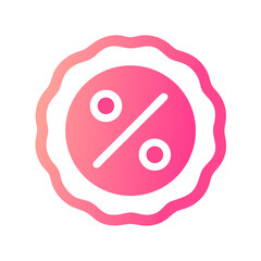 Pink discount tag icon for marketing and sales events