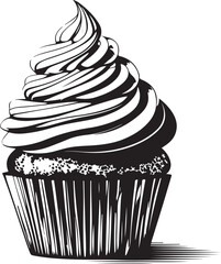 Silhouette Sweet Chocolate Cup Cake