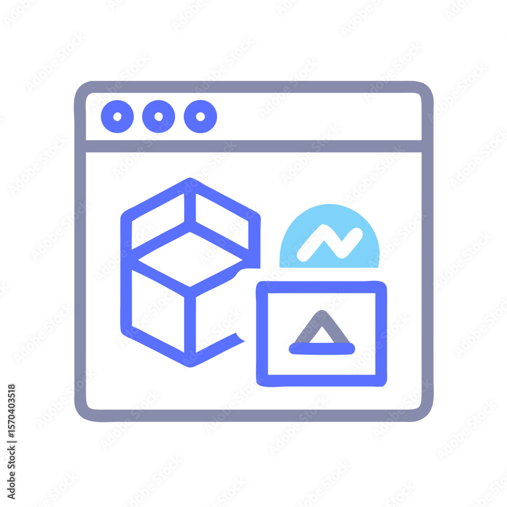 Fototapete Isometric data analytics dashboard for stock and crypto insights