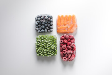 Frozen Mixed Vegetables and Berries – Peas, Carrots, Blueberries, Raspberries, Celery, Tomatoes