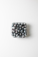 Frozen Berries –Blueberries on white