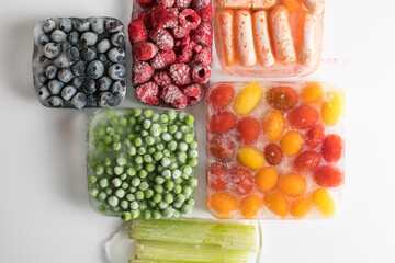 Frozen Mixed Vegetables and Berries – Peas, Carrots, Blueberries, Raspberries, Celery, Tomatoes