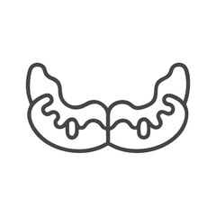 Abstract line art of symmetric organic shapes against black