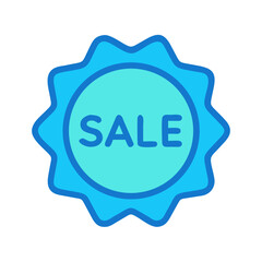 Promotional sale badge illustration on White Background for marketing