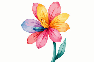 Naklejka premium Groovy Retro Flowers Pack | Colorful Floral Vector Set