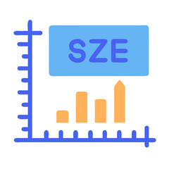Simple chart showing increasing sales or growth trends