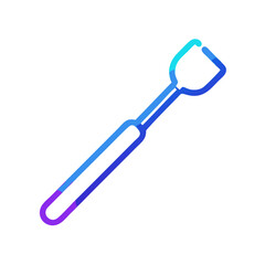 Stylized dental floss pick graphic icon on White Background