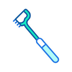 Stylish illustration of a tongue scraper on White backdrop