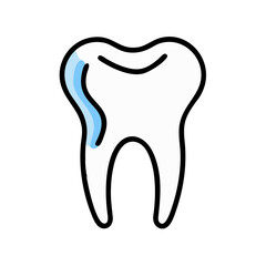 Tooth enamel decay illustration for dental care concepts