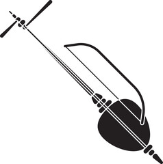 Silhouette Traditional Musical Instrument Rabab