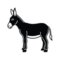 black and white donkey